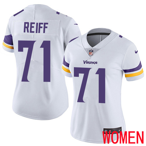 Minnesota Vikings #71 Limited Riley Reiff White Nike NFL Road Women Jersey Vapor Untouchable->women nfl jersey->Women Jersey
